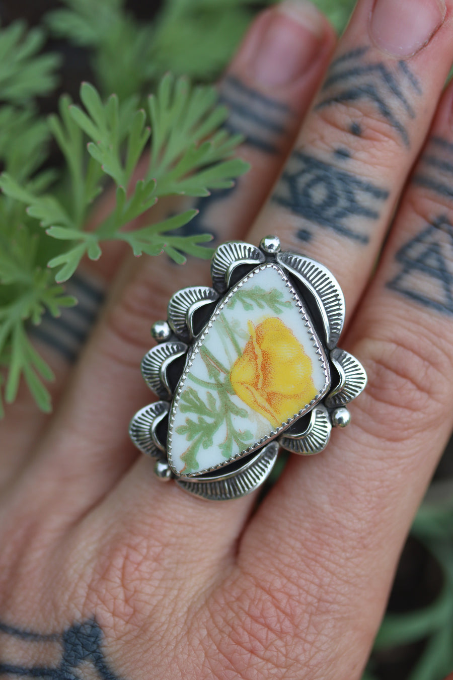 California Poppy Ring (size 9)