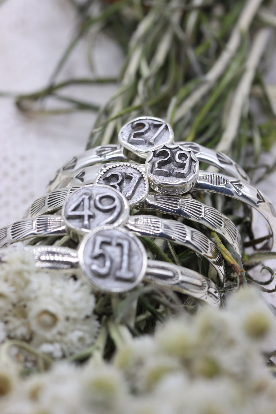 1929 Date Nail Stacker Cuff (5 1/8