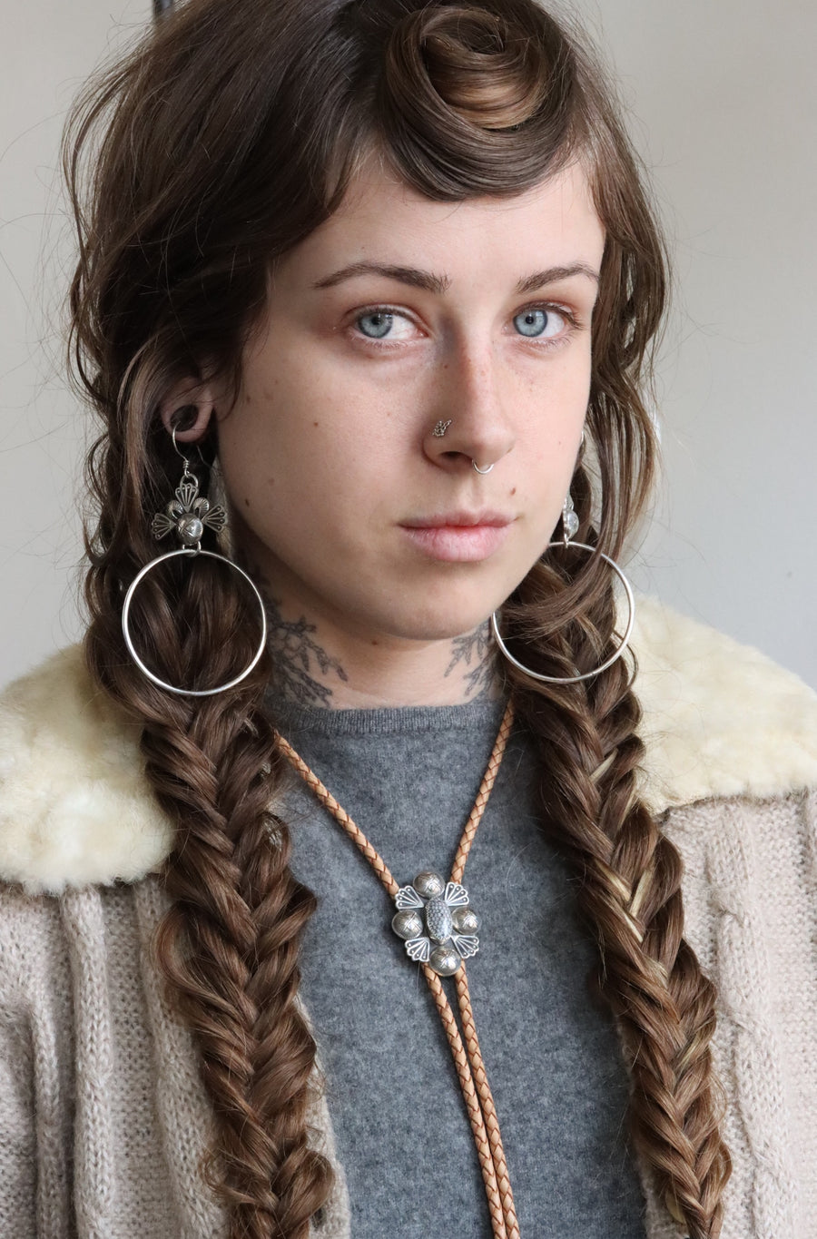 Snakeskin Stone Bolo Tie