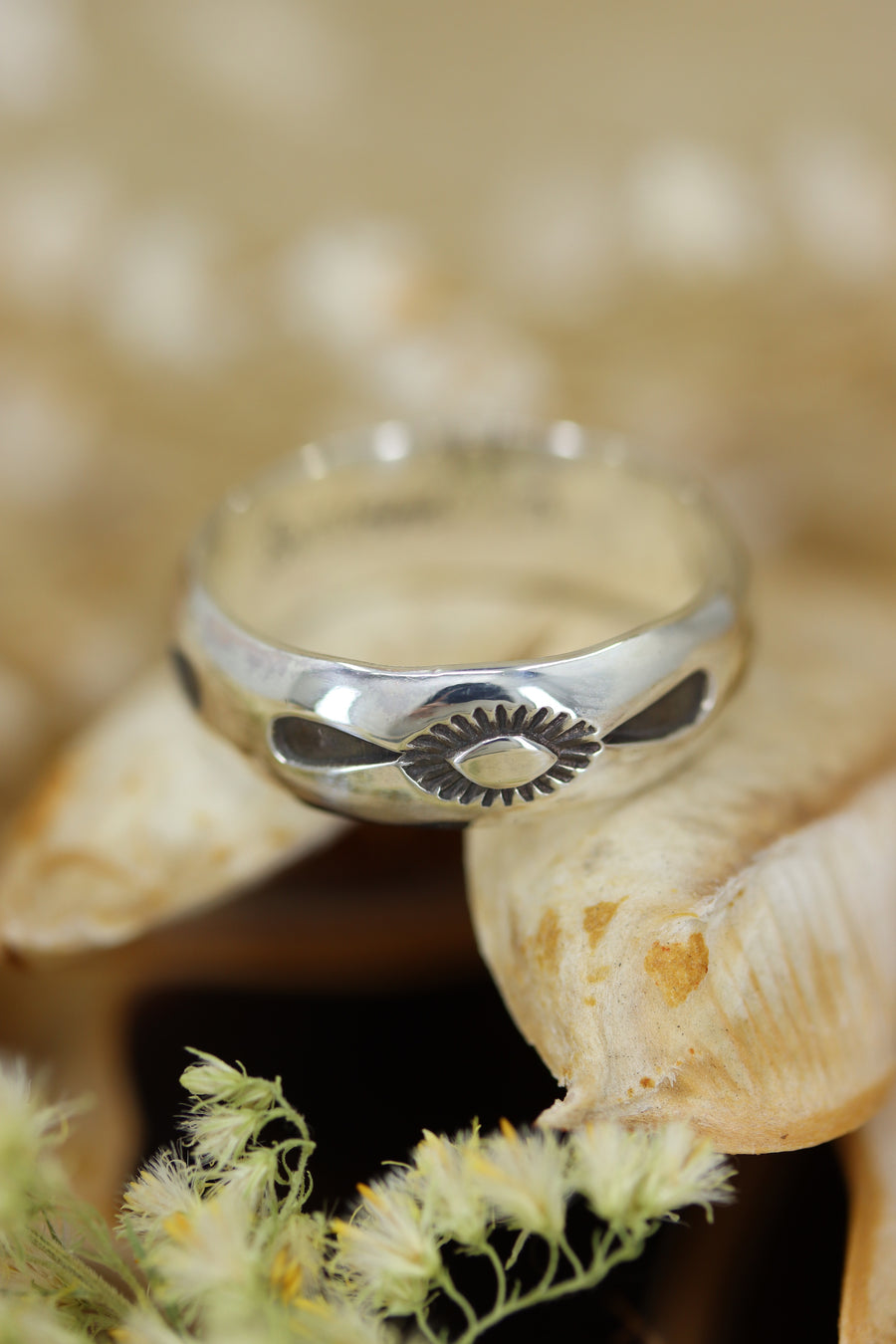 Stamped Stacker Ring (Size 7)