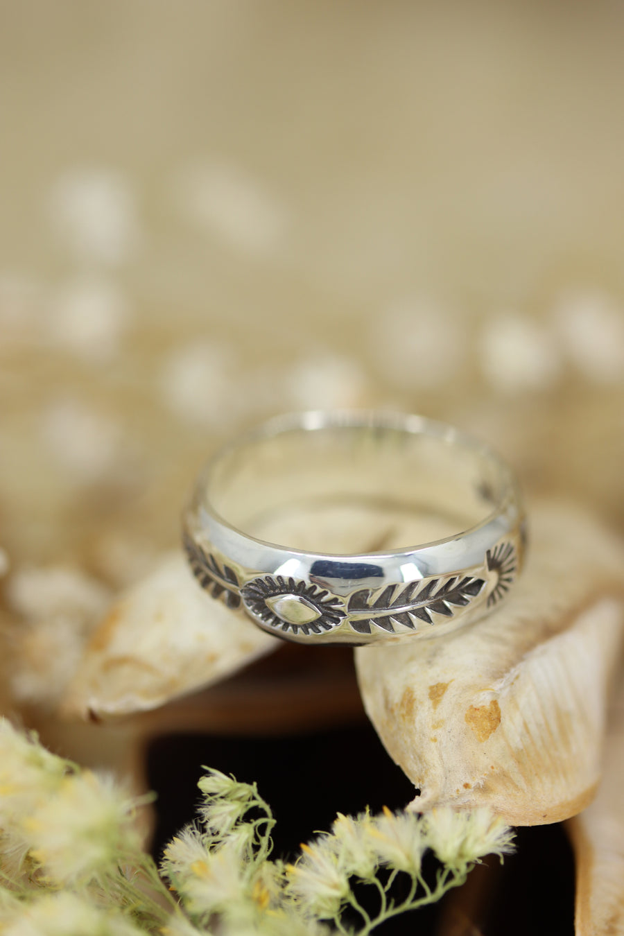 Stamped Stacker Ring (size 7.5)