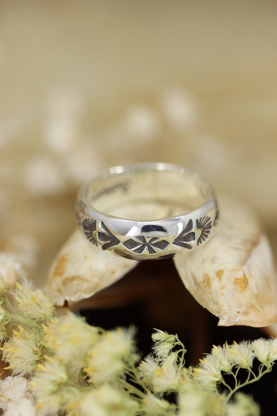 Stamped Stacker Ring (Size 6)