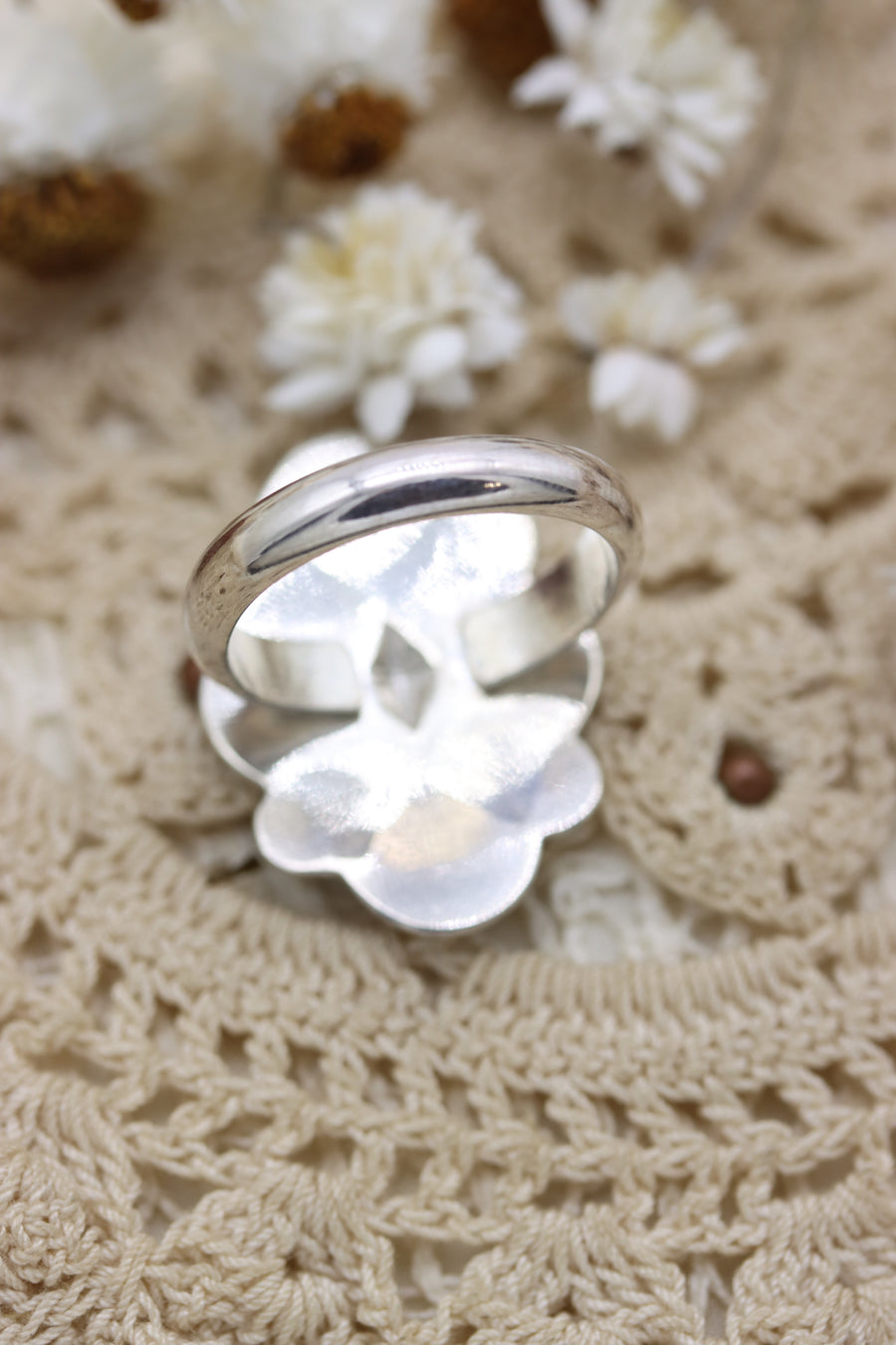 Silver Diamond Ring (size 9 1/4)