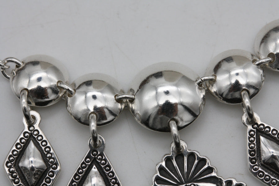 Silver Diamond Charm Necklace