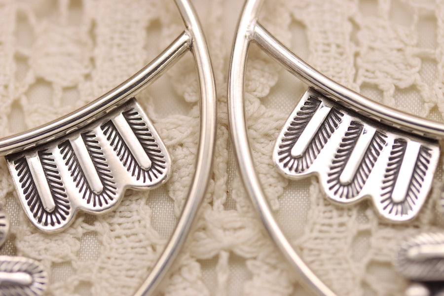 Orange Blossom Hoop Earrings