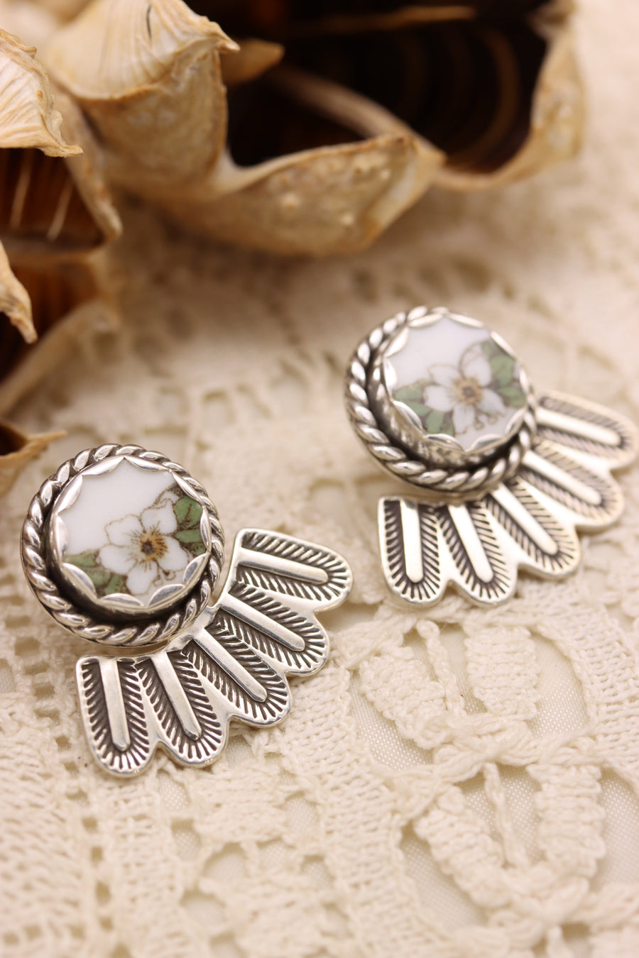 Orange Blossom Ear Jackets