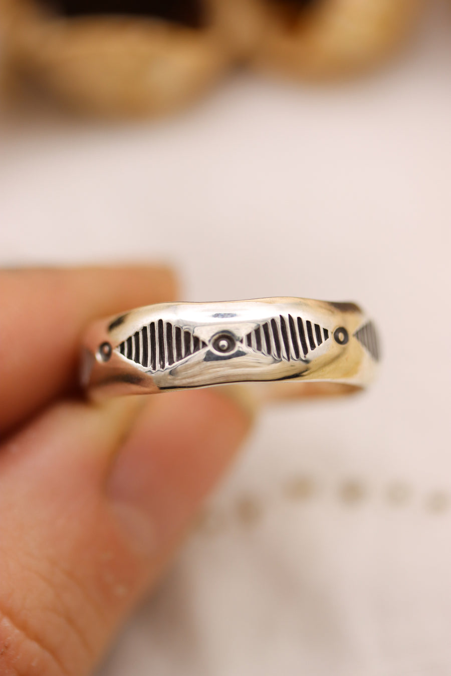 Stamped Stacker Ring (size 10 1/4)