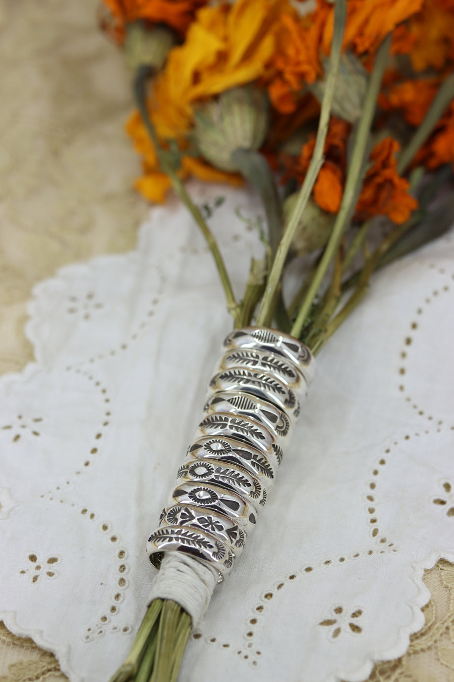 Stamped Stacker Ring (Size 7)